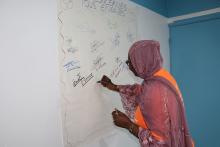 Signature de la Cheffe de Bureau OMS Côte d'Ivoire, contre les VBG