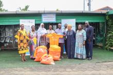 Remise de matériels de visibilité au Ministère de la Femme, de la Famille et de l'Enfant