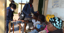 Health Care Providers during a COVID-19 vaccination drive in the Kavango West Region 