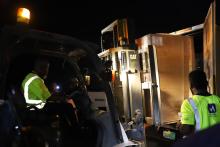 Malaria vaccines loading at Roberts International Airport in Margibi, Liberia