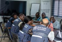 HERA Team in discussion with staff at the NRL during their mission in Liberia