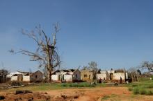 O Ciclone Chido deixou milhares de casas destruídas na província de Cabo Delgado, norte de Moçambique. Foto: Tiago Zenero/WHO Mozambique.