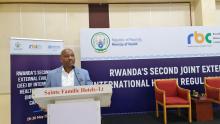 Dr Tuyishime addresses participants at the JEE opening.
