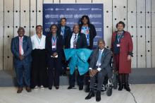 South African delegation to WHA78, including Minister of Health Dr Aaron Motsoaledi, who co-led the resolution on World Cervical Cancer Elimination Day and continues to advance national and global efforts to eliminate cervical cancer.