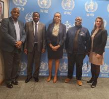 WHO team with Ms. Nthisana Motsete-Phillips