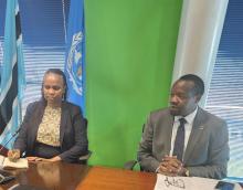 WR engaging with Ms. Nthisana Motsete-Phillips, Botswana’s incoming Permanent Representative to Switzerland and the United Nations in Geneva