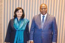 Le Président Touadéra et Dr Sania Nishtar, unis pour l’accès aux vaccins – Bruxelles, 2025