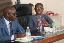 (left) Dr. Moses Ongom | Officer in Charge, WHO South Sudan (right)Ms. Anita Kiki Gbeho | the United Nations Deputy Special Representative of the Secretary-General, Resident and Humanitarian Coordinator 