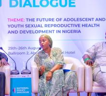 WHO's Dr Ufere Joy during a panel session