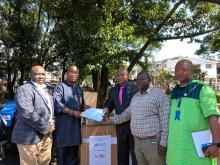 WR, Deputy Minister of Health 1, NPHA pose for camera