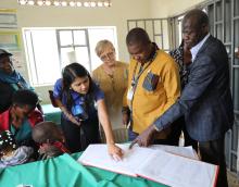 A team of WHO, Ministry of Health and World Diabetes Foundation at Maziba Health Center IV in Kabale District.