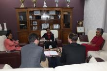 OMS, MoH et Carter Center pour la signature officielle au cabinet de son Excellence Madame la Ministre de la Santé 