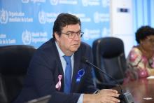 Le Chef de bureau de l’OMS en RDC, prenant la parole pour rappeler l’importance du dépistage précoce