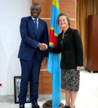 La Représentante intérimaire de l’OMS en RDC rencontre pour la première fois le ministre de la Santé publique, Hygiène et Prévoyance sociale