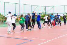 Séance sportive avec jeux ludiques