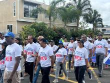 WHO joins the Ministry of Health and Wellness in the Sensitization March against cancer