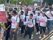WHO joins the Ministry of Health and Wellness in the Sensitization March against cancer