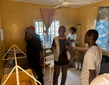 Programme Officers from WHO, UNICEF, and UNFPA conduct a supervisory visit to assess service delivery and facility conditions at a Bansang Government hospital, The Gambia