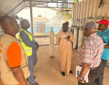Programme Officers from WHO, UNICEF, and UNFPA conduct a supervisory visit to assess service delivery and facility conditions at a Bansang Government hospital, The Gambia