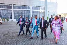 WHO Malawi Representative interacts with Secretary of Health Dr Dan Namarika, Representative of the African Union Commission, Julio Rakotonirina, Minister of Health Madalitso Baloyi and others