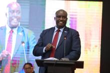 WHO Country Representative Malawi, Dr Charles Njuguna making his remarks during the opening ceremony