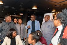 WHO Representative, Dr Innocent Nuwagira facilitating the group work session with journalists