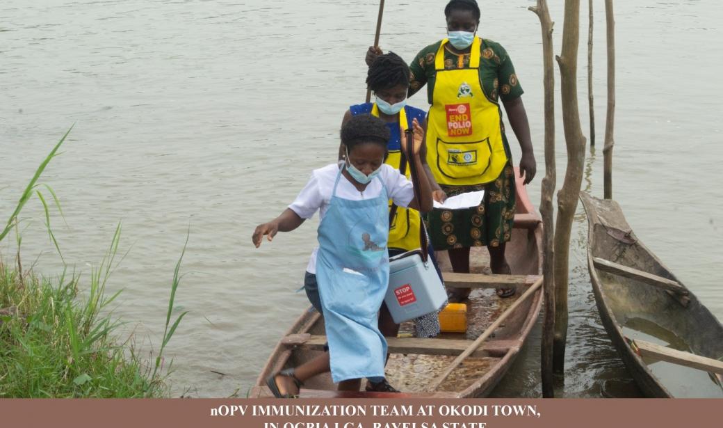 nOPV Immunizatio team at Okodi team in Ogbia LGA, Bayelsa State