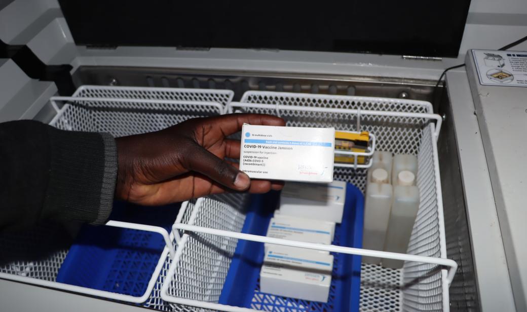 A cool box with COVD-19 vaccines