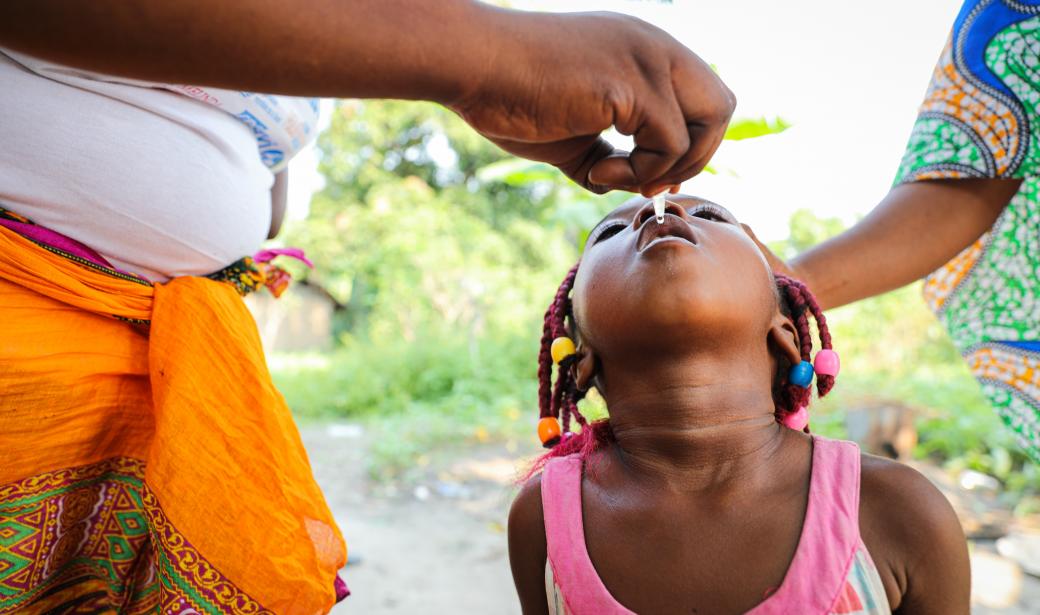 Four-year-old Stephanie also received her dose,