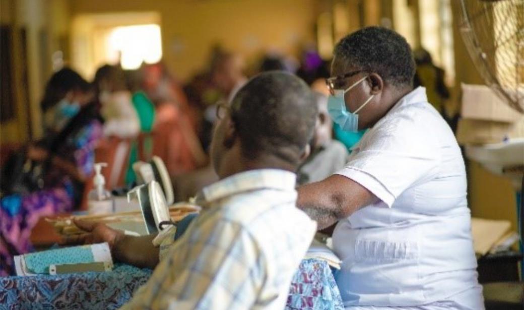 Mrs Caroline Bamigbade the Head Nurse at the hepatitis clinic