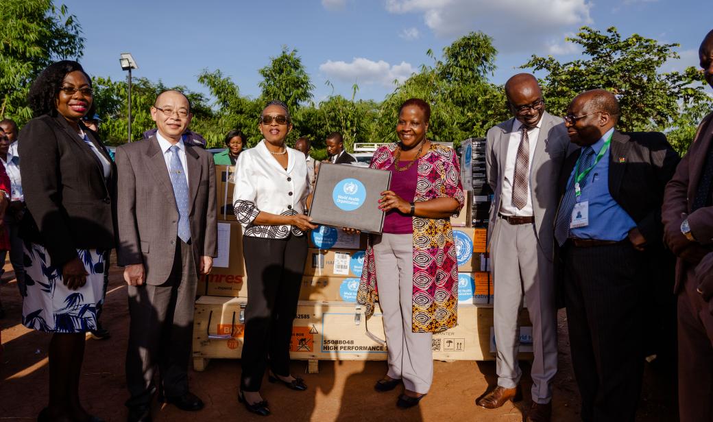 WHO, UN Malawi and MOH officials at the handover event 