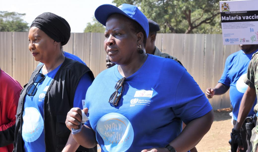 Minister and Deputy Minister of Health during the Walk