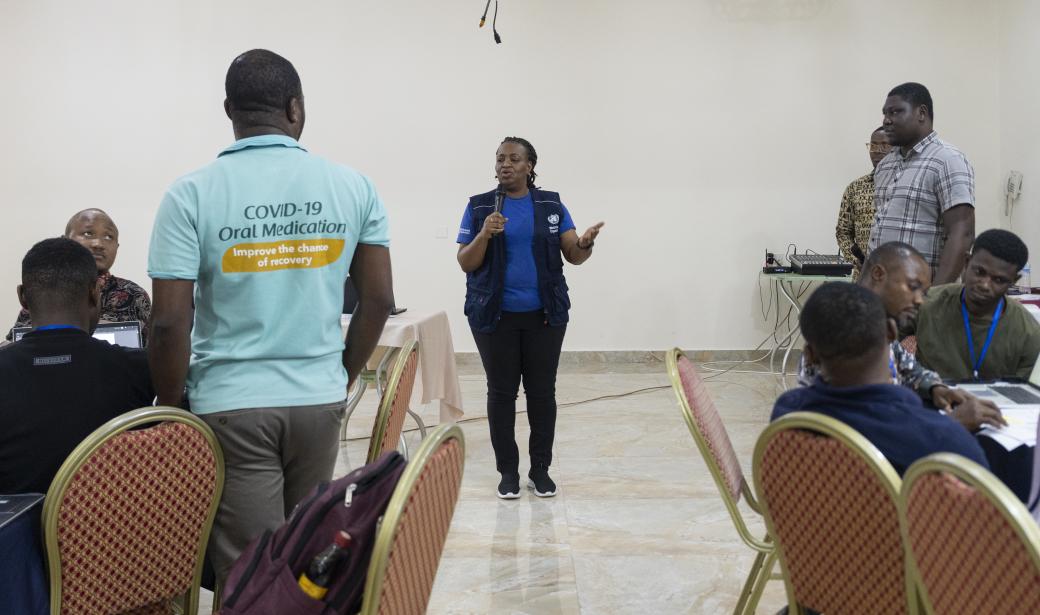 Facilitator taking participants through a session