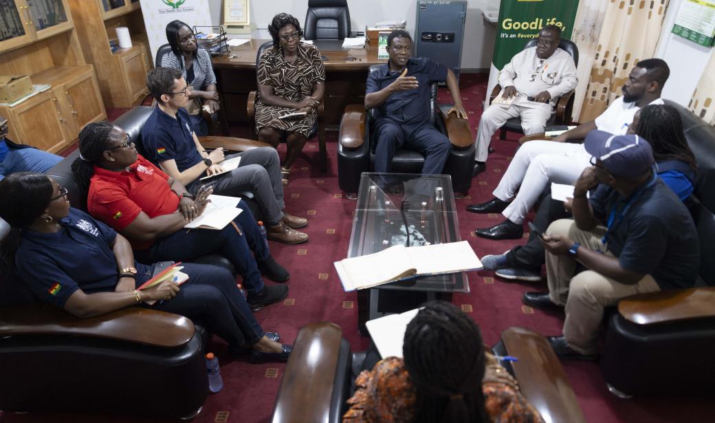 The meeting at the Volta Regional Health Directorate