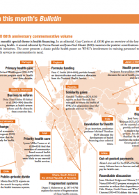 Special Theme: Health Financing. Bulletin of the World Health Organization. 2008; Volume 86(11)  