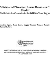Developing human resources for health policy and plan: a guideline for countries