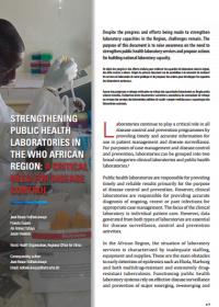 Strengthening public health laboratories in the WHO African Region: A critical need for disease control