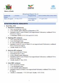 Zambia Cholera Situation Report - 23 May 2019