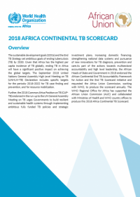 2018 AFRICA CONTINENTAL TB SCORECARD