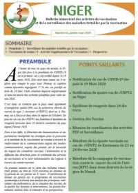 Niger : Bulletin trimestriel des activités de vaccination : numero 1 (janvier-mars 2020)