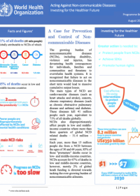 Acting Against Non-communicable Diseases in South Africa: Investing for the Healthier Future