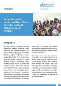 Potential health impacts of the Lobito Corridor on local communities in Angola