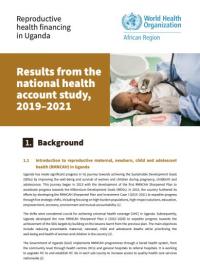 Reproductive health financing in Uganda: results from the national health account study, 2019–2021