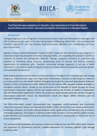 Tackling teenage pregnancy in Uganda: Leveraging lessons from the schoolbased adolescent sexual, reproductive health interventions in Busoga Region