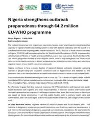 Nigeria strengthens outbreak preparedness through €4.2 million EU WHO programme