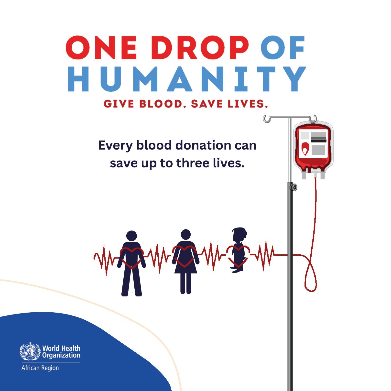 Campaign card — Every blood donation can save up to three lives