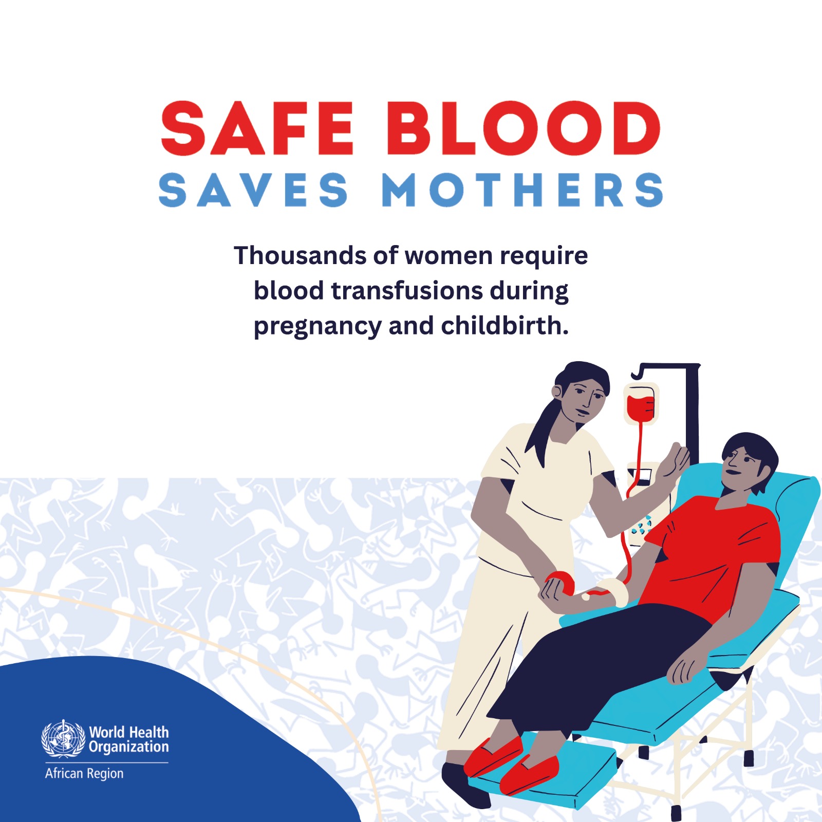 Campaign card — One Drop of Humanity. Give Blood. Save Lives.